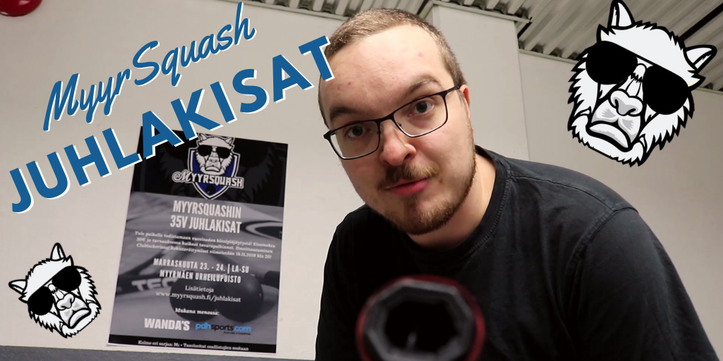 Read more about the article MyyrSquash juhlisti 35 vuotta kestänyttä taivalta kotikisoilla – Iloisia ilmeitä ja tasokasta kilpailua