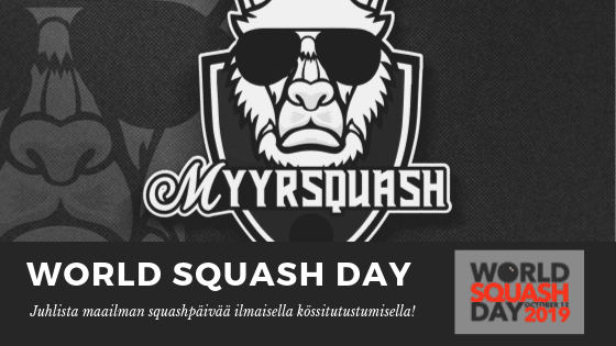 Read more about the article Kansainvälisenä Squashpäivänä mahdollisuus lähteä mukaan kokeilemaan squashia – MyyrSquash maailman pohjoisin seura kampanjassa!