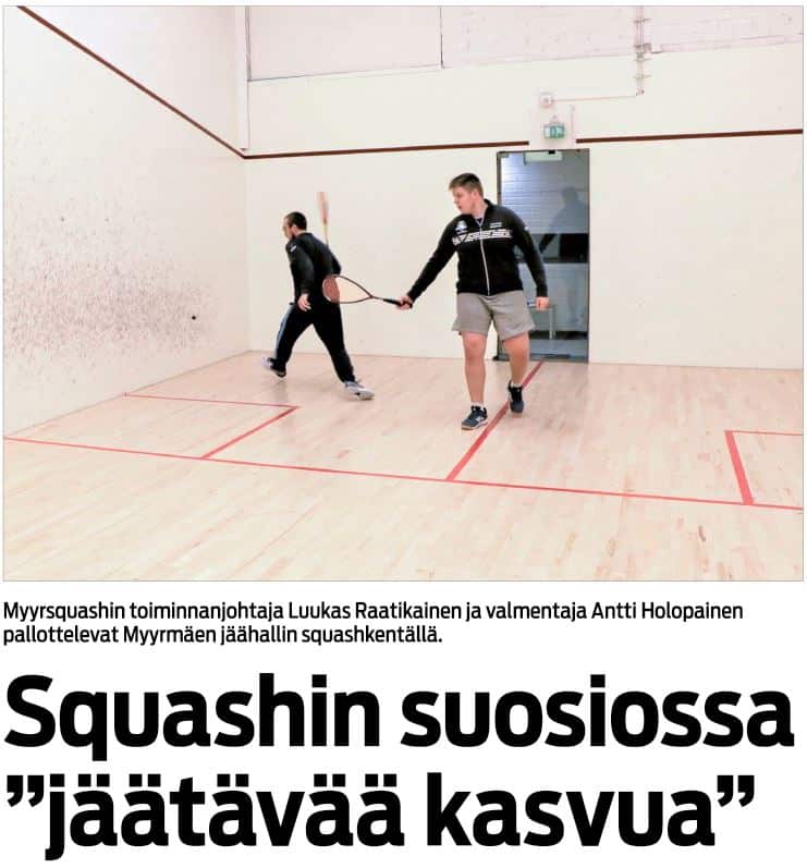 Read more about the article Vantaan Sanomat: “Squashin harrastamisessa on nähtävissä Vantaalla nyt jäätävää kasvua”